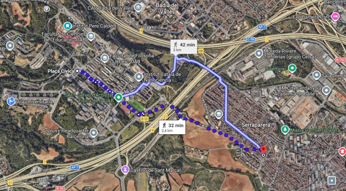 TRAYECTO DEL PISO AL CAMPUS